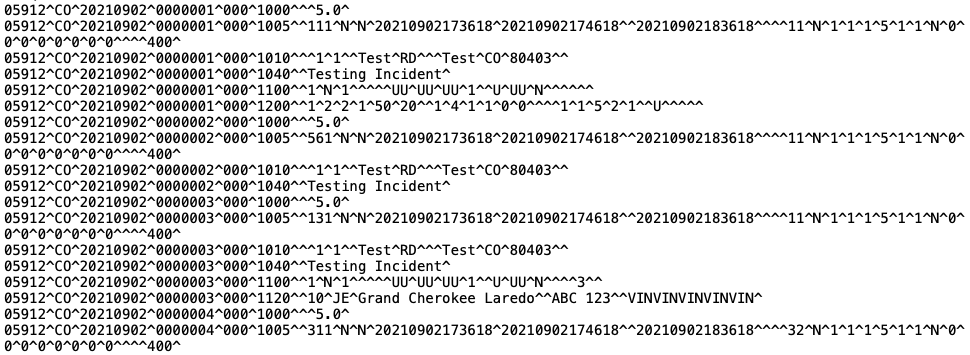 The NFIRS export is compressed gobbledegook