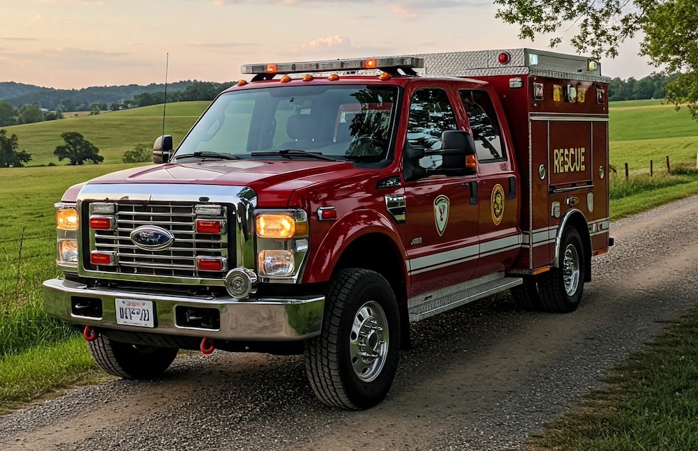 MEDIUM: A medium duty rescue has more storage capacity, for specialty extrication, stabilization and other rescue equipment. (note: This image is likely showing the low end of the medium rescue.)