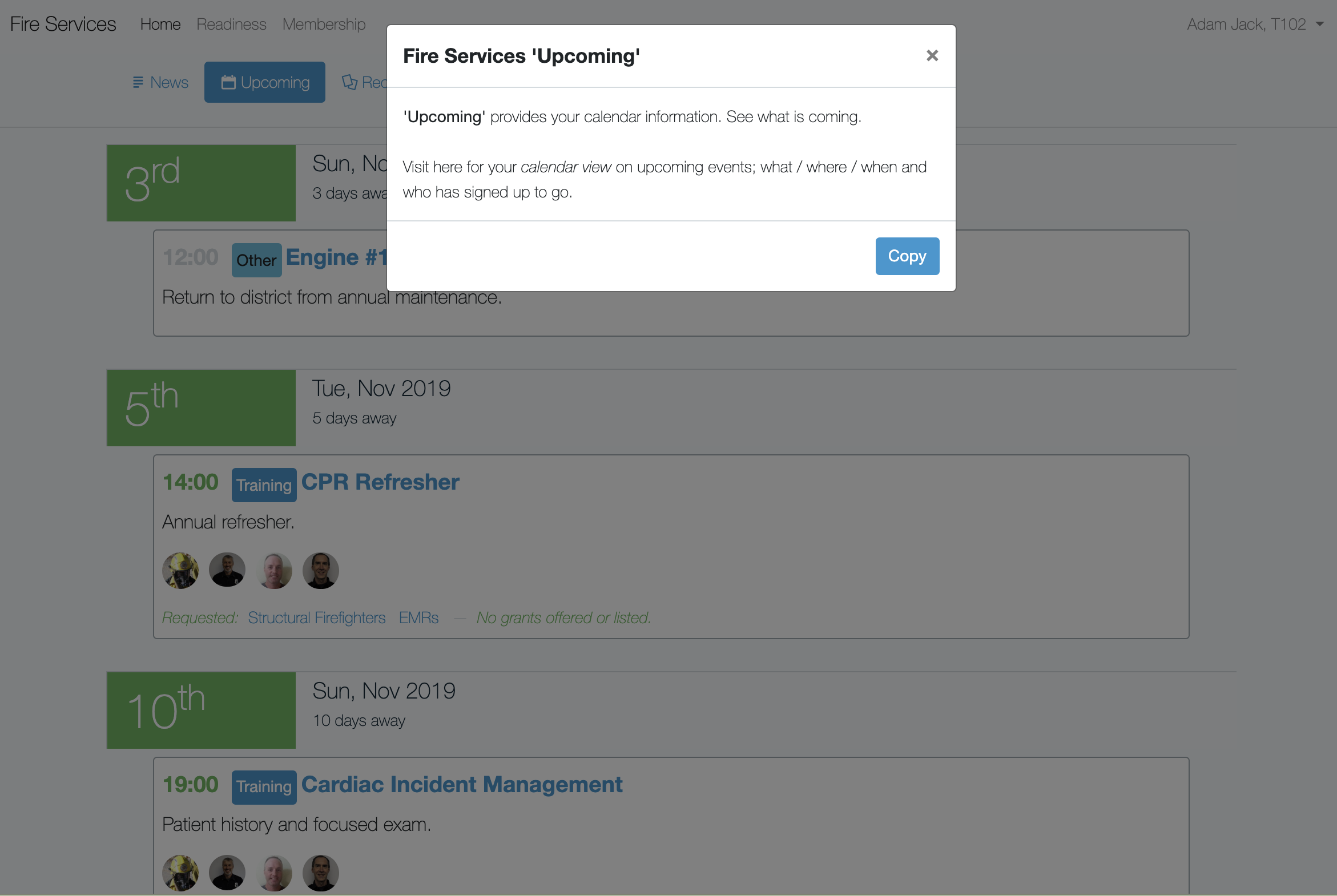 Demo for Responserack : Upcoming